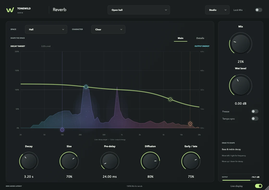 Development build of the Tonewild Reverb editor.